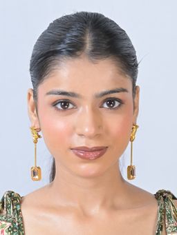 Swan Jewels - Scooter Gemstone Tessel Gold Earrings