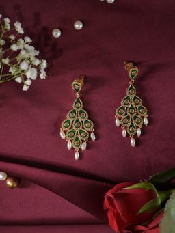 Swan Jewels - Menka Peacock Dainty Feather Earrings