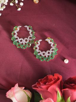 Swan Jewels - Saarang Big Spiral Hoop Stud Earrings