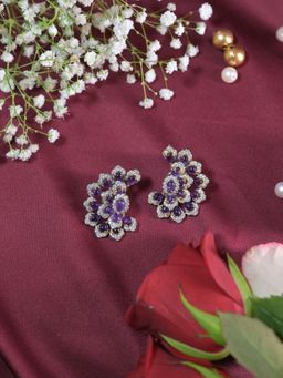 Swan Jewels - Manhattan Crystal Flower Stud Earrings