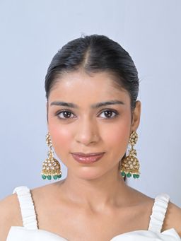 Swan Jewels - Poorvi Mint Traditional Jhumka Earrings