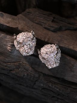 Swan Jewels - Leonis White Diamond Stud Earrings