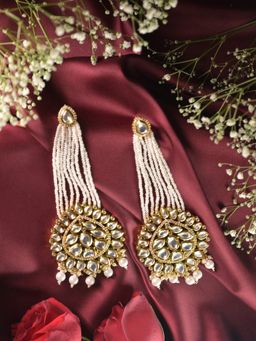 Swan Jewels - Kedarnath Jadau White Pearl Earrings