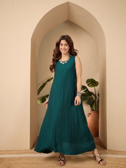 InWeave - Ocean Round Neck W/S Long Dress