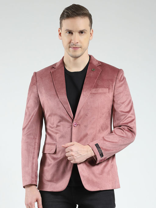 Monte Carlo Men's Solid Notch Lapel Blazer