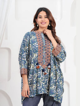 Cevara - Blue Elara Bloom Top