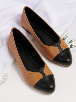 YASSIO - Women Tan Soft Vegan Leather Ballerina