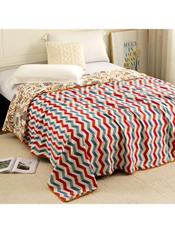 Story@Home - Printed Double AC Dohar for AC Room (Cotton, Beige, White)