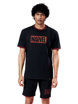 The Souled Store - Official Marvel Neon Logo Set Co-ord Sets For Mens (set Of 2)