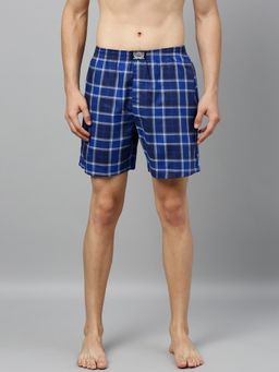 Levi's - Men Regular Fit Checkered Boxer Shorts Blue