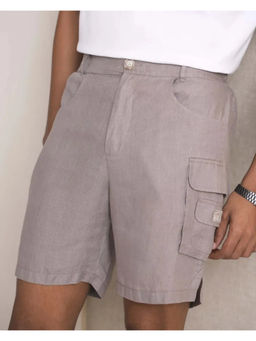B Label - Khaki Relaxed Fit Onyx Cargo Shorts
