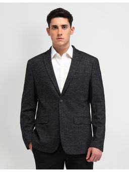 Arrow - Textured Dark Grey Full Sleeves Formal Blazer