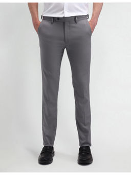 Arrow - Grey Polyester Formal Trousers