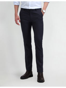 Arrow - Navy Blue Polyester Formal Trousers