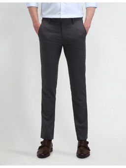 Arrow - Dark Grey Polyester Formal Trousers