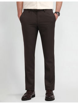 Arrow - Brown Polyester Formal Trousers