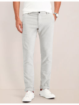 U.S. POLO ASSN. - Light Grey Cotton Casual Trousers