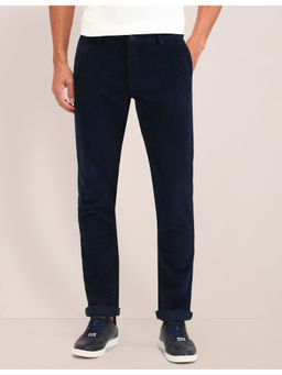 U.S. POLO ASSN. - Navy Blue Cotton Casual Trousers