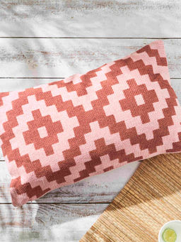 Teal by CHUMBAK - Essentials Aztec Cushion Cover, Pink