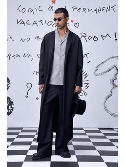 Genes Lecoanet Hemant - Black Wool Solid/Plain Jacket