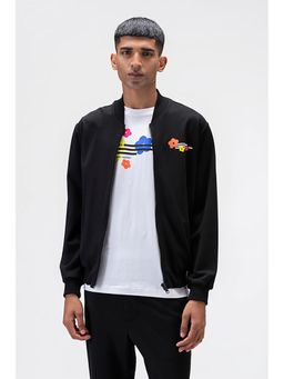 Genes Lecoanet Hemant - Black Floral Bomber Jacket