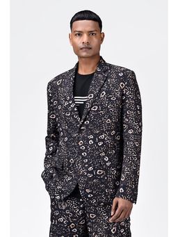 Genes Lecoanet Hemant - Khaki Linen Animal Print Jacket