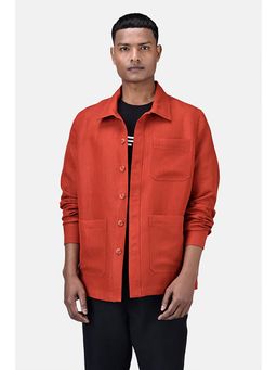 Genes Lecoanet Hemant - Rust Linen Solid/Plain Jacket