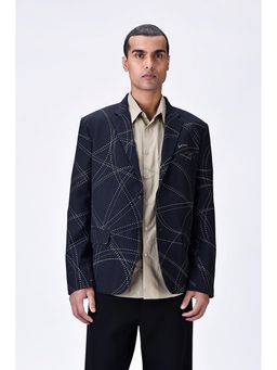 Genes Lecoanet Hemant - Linen Jacket with Dotted Aurora Print