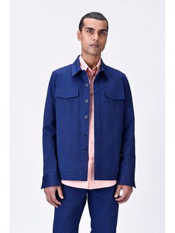 Genes Lecoanet Hemant - Cotton Twill Denim Jacket - Navy Blue