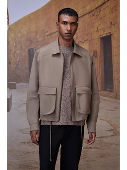 Genes Lecoanet Hemant - Warm Beige Poly Viscose Lycra Jacket