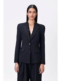Genes Lecoanet Hemant - Women's Black Poly Wool Jacket
