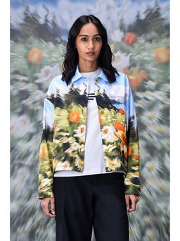 Genes Lecoanet Hemant - Multi-Color Twill Floral Jacket