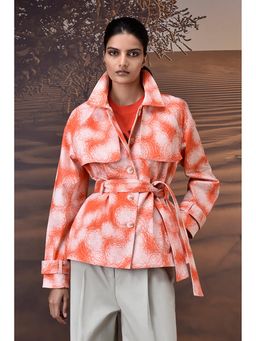 Genes Lecoanet Hemant - Orange Cotton Abstract Jacket