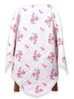 Moms Home - Organic Cotton Baby AC Quilt Pink Giraffe - 0-3 Years