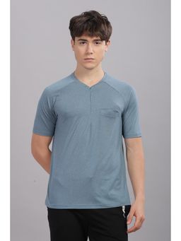 DOMIN8 - Men Super Comfy Raglan Sleeve Casual T-Shirt with Chest Pocket