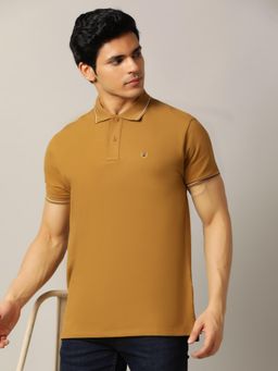 JadeBlue - Khaki Cotton Stretch Polo T-Shirt