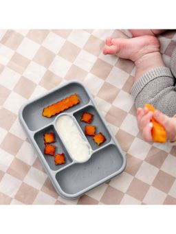 ezpz - Grey Baby-Led Weaning Fda Grade Travel Box (6-12 Months)