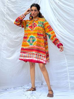 Chidiyaa - Kajri Gamcha Cotton Dress