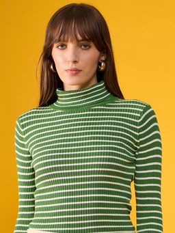 98 Degree North - Women's Green High Neck Sweater