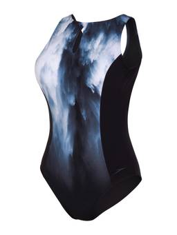 Speedo - Vivashine Printed 1 Piece Swimsuit - Black