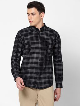 Lee - Men's Checks Black Shirt Slim Fit