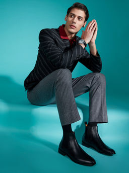 Saint G - Lorenzo Black Leather Chelsea Boots