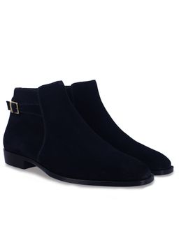 Saint G - Moreno Navy Blue Suede Leather Ankle Chelsea Boots