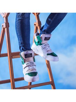 Saint G - Rowan Green & White Leather Sneakers