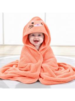 Teri Beri - Baby Hooded Towel - Orange