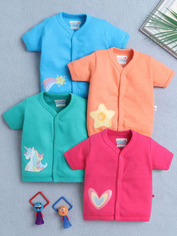 Bumzee - Multi-Color Printed Comfortable Jablas (Pack of 4)