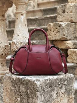 Mochi - Maroon Handbag with Detachable Strap