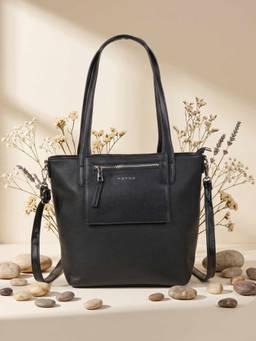 Metro - Black Tote Bag with Detachable Strap