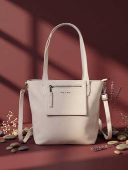 Metro - Beige Tote Bag with Detachable Strap