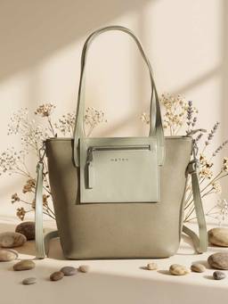 Metro - Green Tote Bag with Detachable Strap